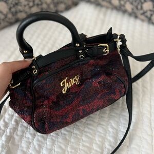 Juicy Couture Black and Red Sequin Satchel